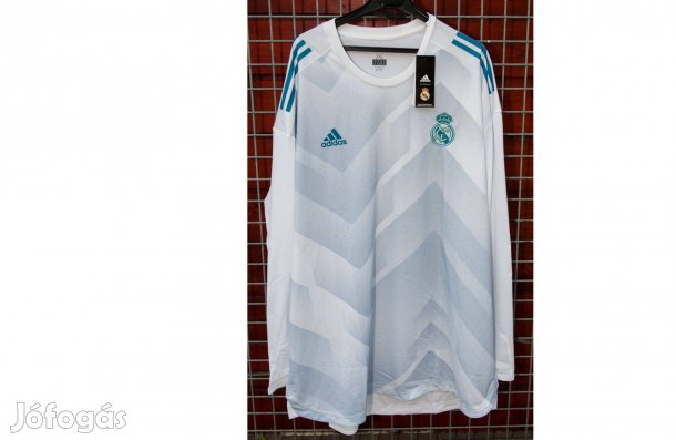 Real Madrid eredeti fehér szürke adidas hosszú ujjú felső (2XL)