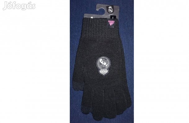 Real Madrid eredeti fekete adidas mobil kompatibilis kötött kesztyű