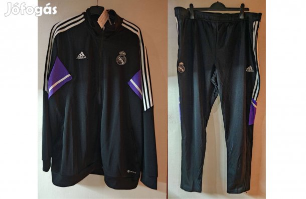 Real Madrid eredeti fekete lila adidas szabadidő szett (3XL)