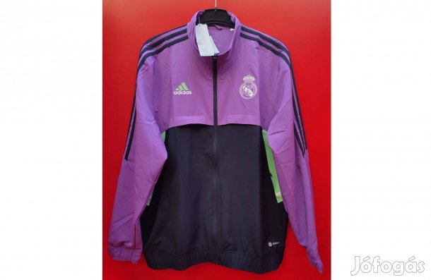 Real Madrid eredeti lila fekete adidas cipzáras felső (L, XL)