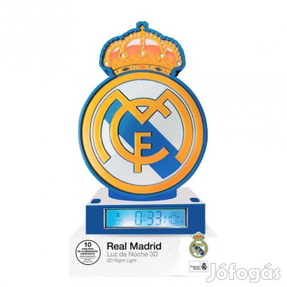 Real Madrid lámpa 3D ébresztő óra