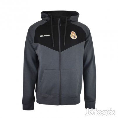 Real Madrid pulóver gyerek kapucnis zippes szürke