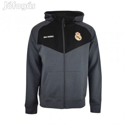 Real Madrid pulóver gyerek kapucnis zippes szürke
