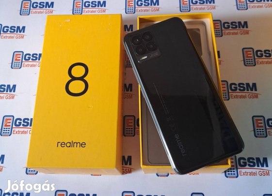 Realme 8 64GB Fekete Független Dobozos Mobiltelefon