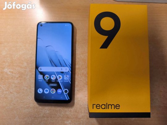Realme 9 6/128GB Független Újszerű Dual Black Garival !