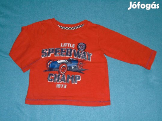 Rebel autó mintás hosszú ujjú felső 9-12 hó (méret 80)