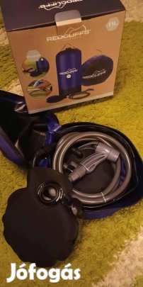 Redcliffs hordozható kemping zuhany, 11 l, lábpumpával és zuhanyfejjel