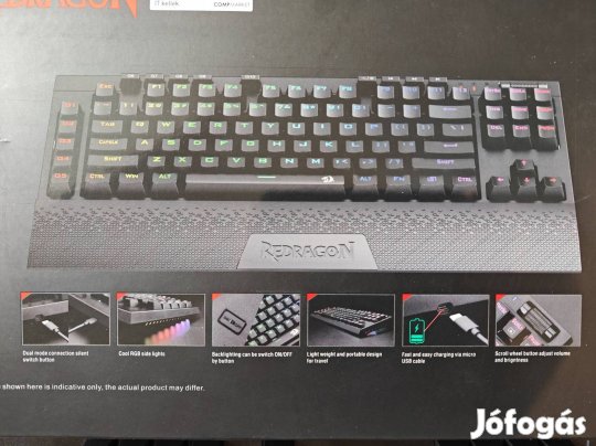 Redragon Vishnu K596 (K596RGB RED HU) mechanikus billentyűzet