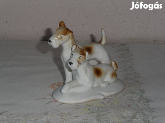 Régebbi Német porcelán kutya figura, nipp