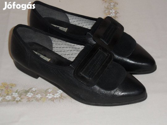 Régebbi Sabaria fekete bőr női cipő ( 39-es )