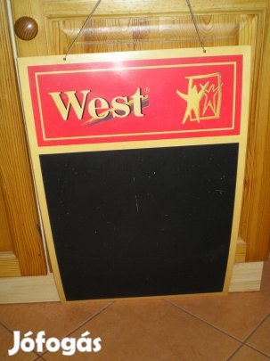 Régebbi West feliratos hirdető tábla 60 x 40 cm akár romkocsmába
