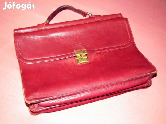 Régebbi bordó bőrtáska bőr táska nr.3
