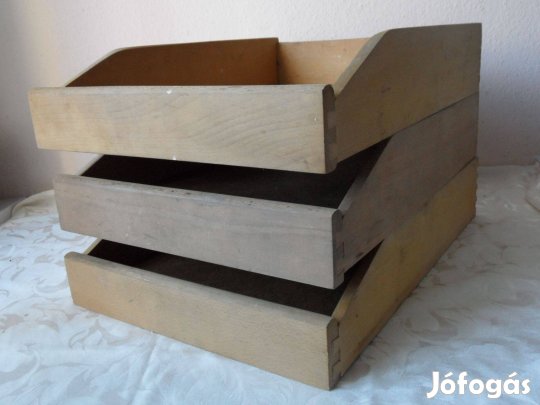Régebbi fa íróasztal fiók ( 3 db. )