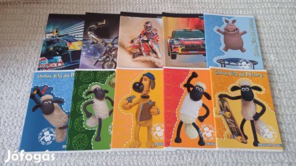 Régebbi iskolai füzetek, borítók, címkék, egyebek