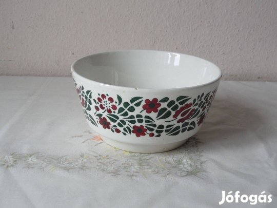 Régebbi mintás gránit tál, kínáló