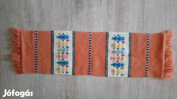 Régebbi vastag gyapjú kézi szőttes, asztali futó eladó