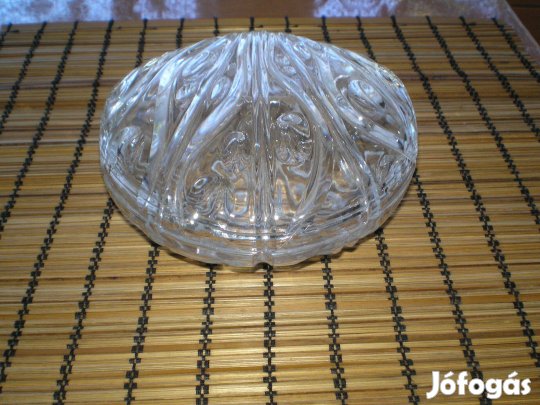 Régebbi vastag üveg kagyló doboz hibátlan állapotban