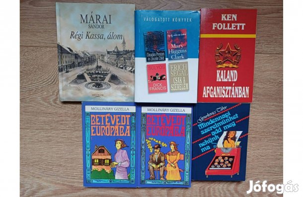 Regény, krimi könyvcsomag, 6 db egyben (3.)