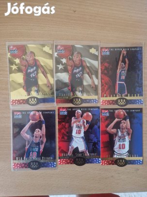 Reggie Miller Upper Deck 1996-97 USA Team olimpiai kosaras kártyák 6db