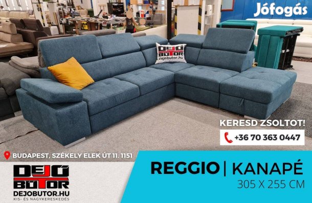 Reggio XL sarok kanapé bútor ülőgarnitúra kék 305x255 cm