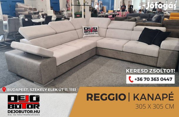 Reggio XXL sarok kanapé bútor ülőgarnitúra bézs 305x305 cm ágyazható