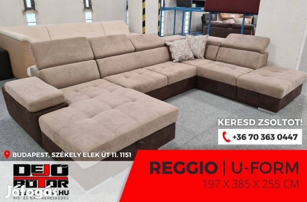 Reggio XXL ualak kanapé ülőgarnitúra 255x385x195 cm ágyazható bézs