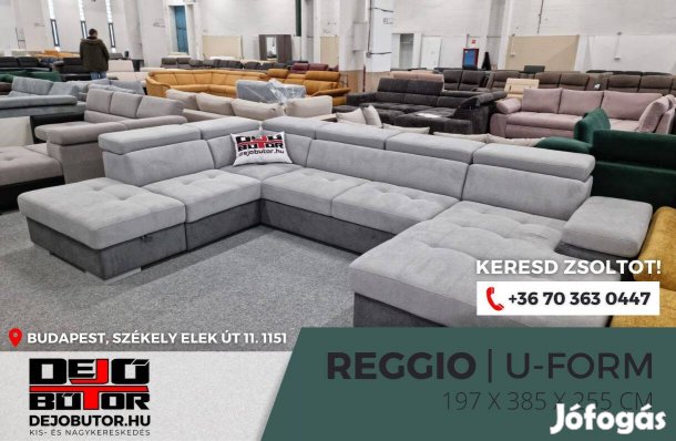 Reggio relax kanapé ülőgarnitúra 197x385x255 cm ágyazható ualak grey