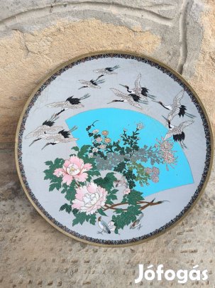 Régi 100 éves Japán zománcozott tál