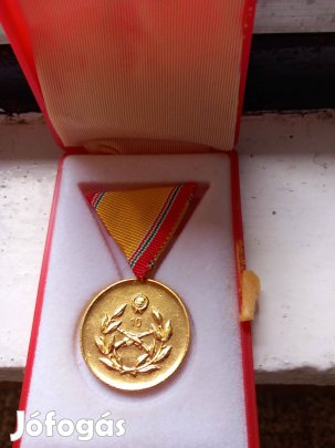 Régi 10 éves a katonailövészet emlékérme kitűző jelvény