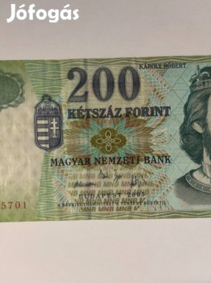 Régi 2005-ös kiadású 200Ft-os magyar papírpénz, bankjegy!