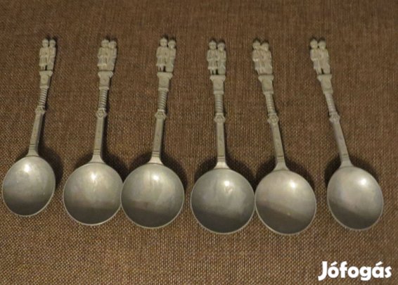 Régi 6 db vintage ón esküvői kanál