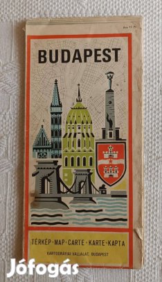 Régi 70-es Évekbeli Színes Budapest Atlasz / Térkép