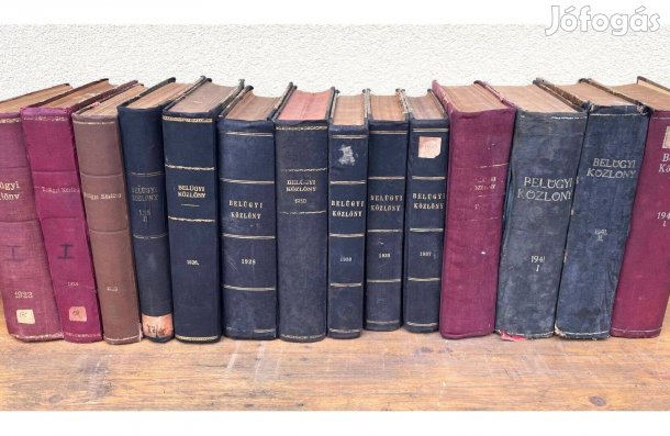 Régi Belügyi Közlöny antikvár könyv Magyar Királyi Belügyminisztérium