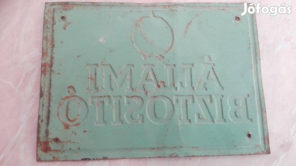 Régi Bisztosítós tábla "Állami Biztosító" ritka db