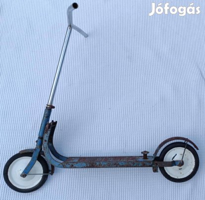Régi Csehszlovák Kék Fém Roller / Gyerek Játék / Gyermekjármű