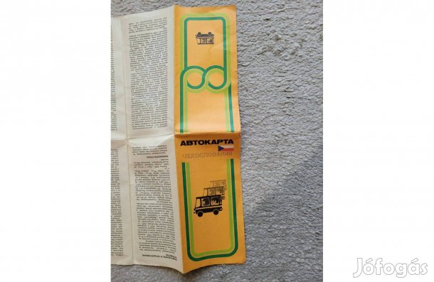 Régi Csehszlovák autós térkép