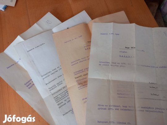 Régi Danuvia Gépgyár Végelszámolási fizetési jegyzék 4db egybe