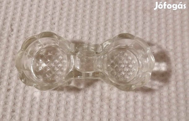 Régi Éttermi Asztali Üveg Só és Bors Tartó