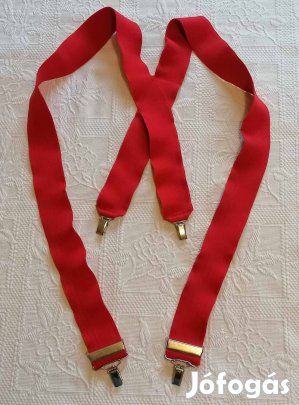 Régi Felnőtt Piros Vastag Hózentróger / Nadrágtartó
