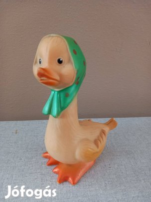 Régi Francia gumi kacsa jelzett 20cm hibátlan