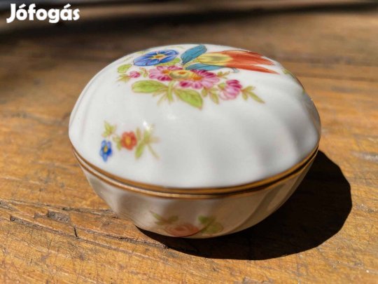 Régi Herendi bonbonier ékszertartó, hibátlan jelzett doboz