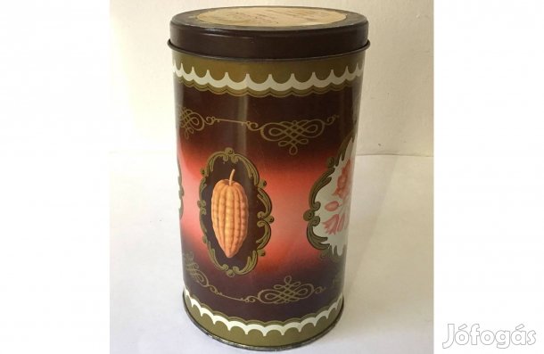 Régi Hintz kakaós fémdoboz 17 x 10 cm