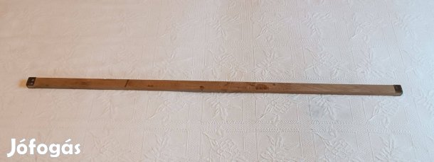 Régi Hitelesített Fa Mérőrúd / Méterrúd / Mérőeszköz (1 méter)