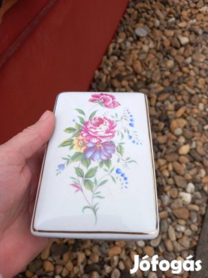 Régi Hollóházi nagyobb porcelán hajnalka bonbonos