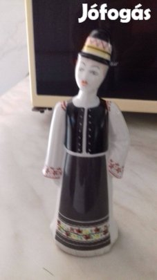 Régi Hollóházi nipp figura Matyó fiú porcelán