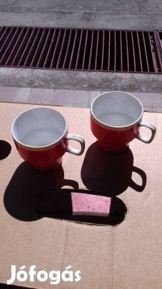 Régi Hollóházi porcelán kávés csésze 2db egybe