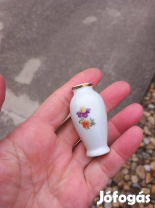 Régi Hollóházi porcelán mini váza