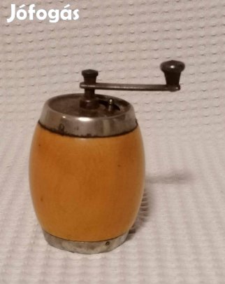 Régi Hordó Formájú Natúr Fa Barna Kis Bors Őrlő