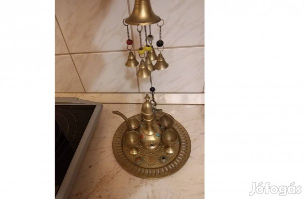 Régi Indiai sárgaréz dallah ,Indiai szélharang