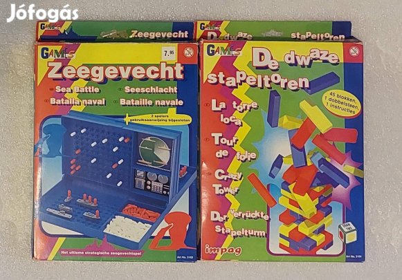 Régi Jenga Dzsenga és Torpedó társasjáték
